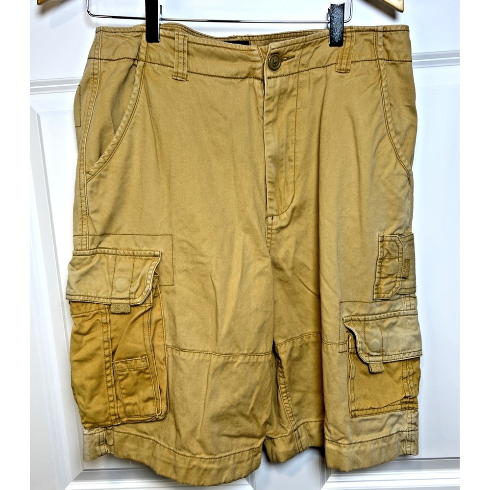 Vtg Y2K Quiksilver Division 55 Cargo Shorts 30 Two Tone Enzyme Wash Surf Skate - Picture 2 of 16